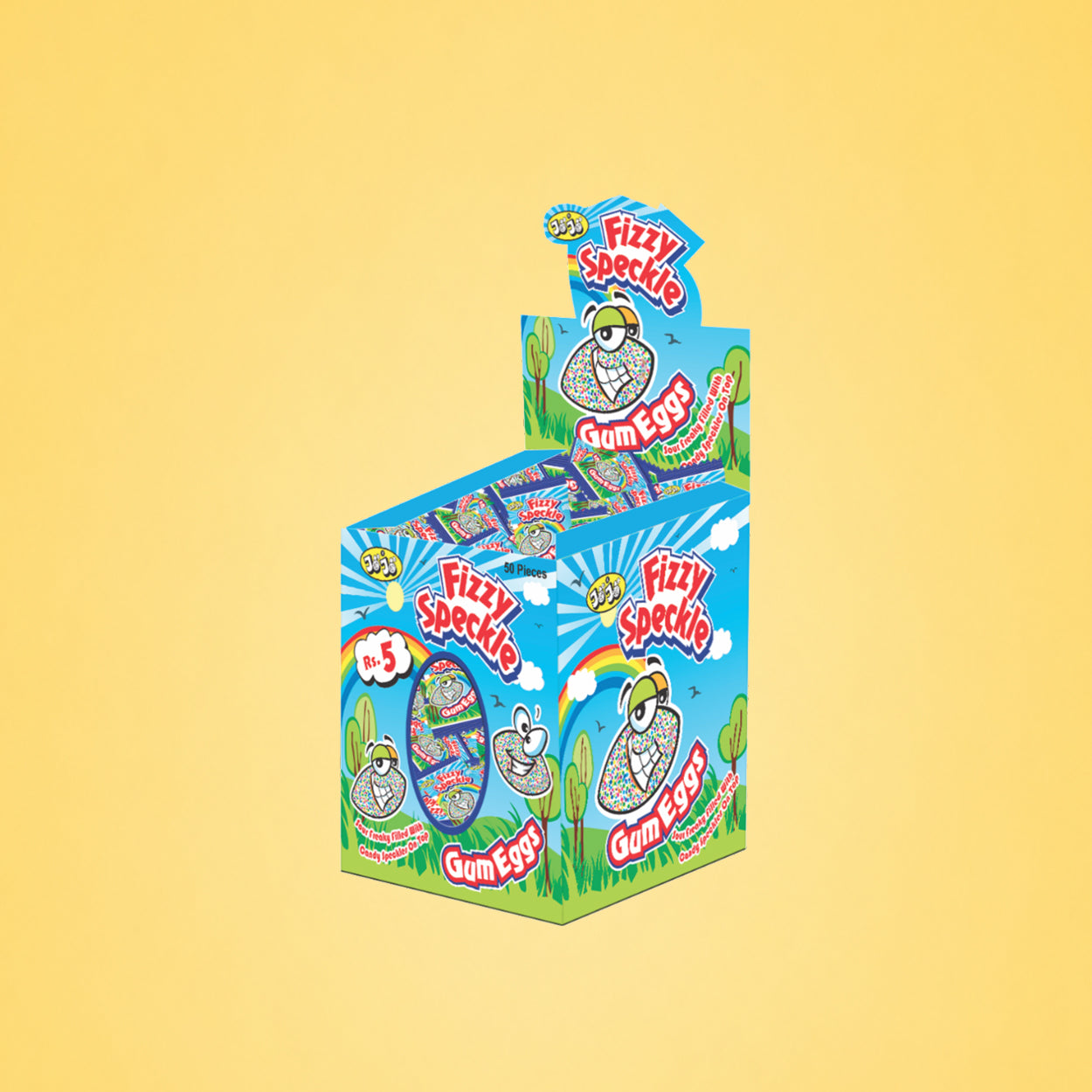 Fizzy Speckle Gum Eggs (50 pcs)